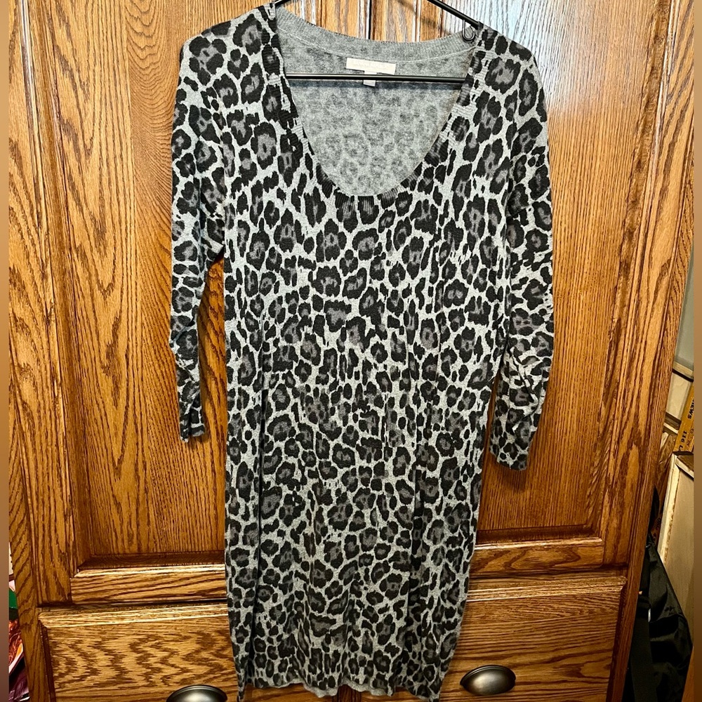 Banana Republic Leopard Sweater Dress